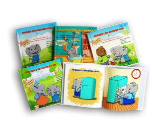 COMBO 5 tập Chuyện Cỏn Chuyện Con Tập 1+2 + 3+ 4+5 (Voi Con Tinh Nghịch + Voi Con Hiếu Động + Voi Con Đáng Yêu + Voi Con Ham Chơi + Voi Con Gây Chuyện )